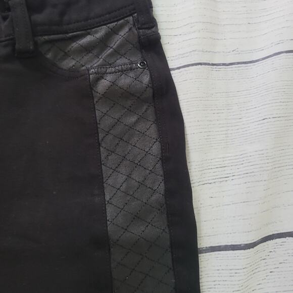 Liverpool Size 8/29 Madonna Legging Faux Leather Side-Stripe Stretchy Mid-Rise - Picture 9 of 9